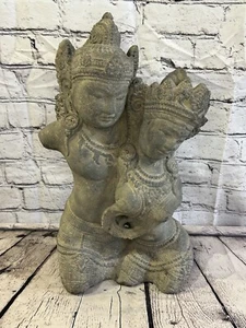 Rama & Sita Stone Garden 45cm x 25cm Ornament Outdoor Indoor Statue Hindu - Picture 1 of 10