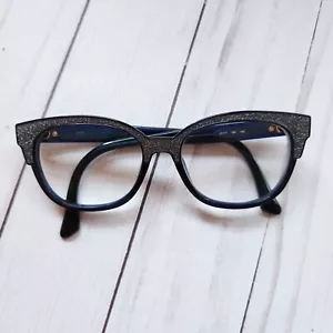 Jimmy Choo montatura occhiali blu navy glitter occhi di gatto (solo montature) - Foto 1 di 5