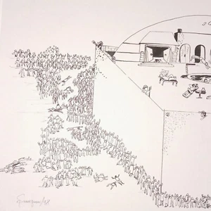 Original Signé Pablo Sanaguano artiste Équateur 1998 - Imagen 1 de 7