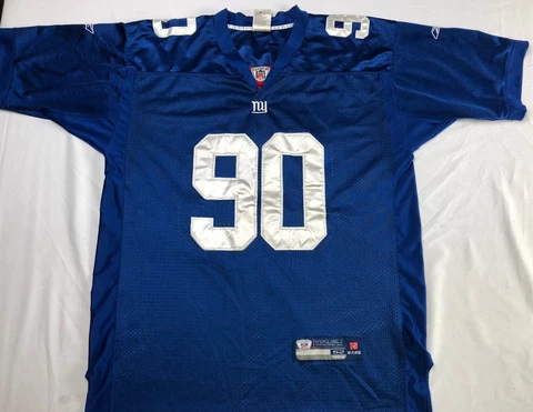 JASON PIERRE-PAUL NEW YORK GIANTS #90 Reebok JERSEY Size 52 NFL Authentic Cover