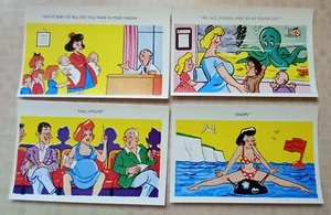 Saucy, Risque 1970's Jester comicard postcards x4 different images Lot 3 - Picture 1 of 6