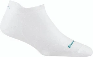 USA DARN TOUGH 1043 White Women's Run No Show Tab Ultra-Lightweight Running Sock - Picture 1 of 6