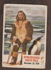 1954 Topps Scoop Card No. 56 Byrd Reaches South Pole Non Sports Card News F/G