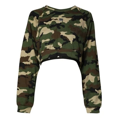 DOLCE & GABBANA Suéter Multicolor Camuflaje Recortado Sudadera IT42/US8/M 900usd Foto 1 de 4