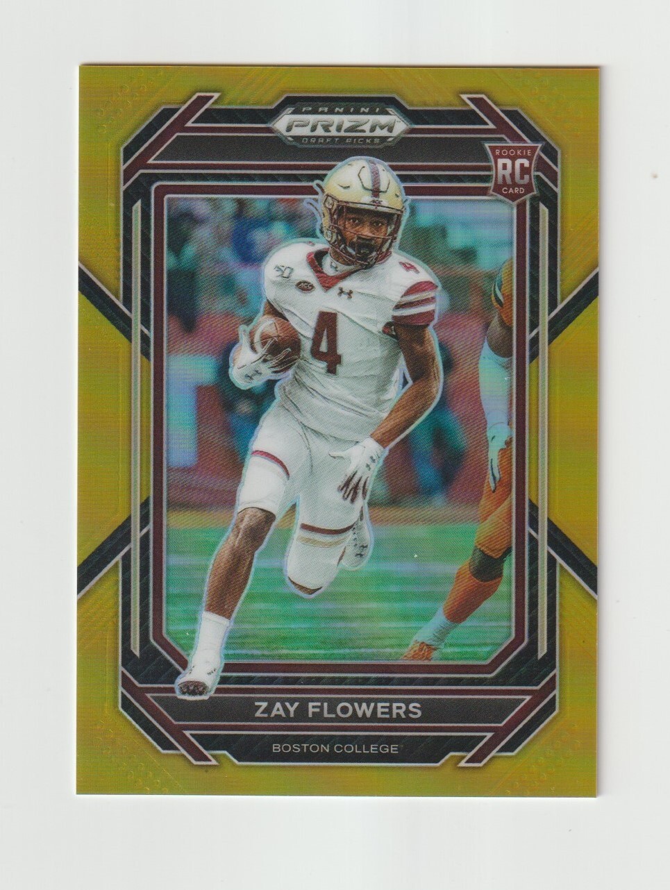 2023 Prizm Draft Zay Flowers RC GOLD PRIZM S/N 08/10 Baltimore Ravens #143 GD