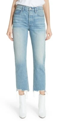 Pantalones de mezclilla para mujer Casey 3x1 azul claro deshilachados talla 31 nuevos con etiquetas Foto 1 de 3