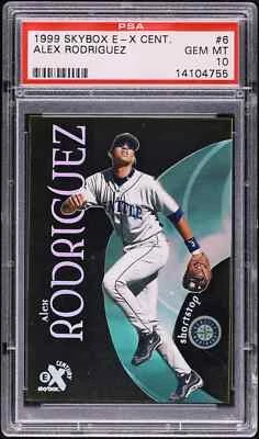 POP 6 1999 FLEER EX E-X SKYBOX CENTURY ALEX RODRIGUEZ PSA 10 GEM MINT - Image 1 of 2