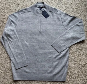 Uomo Peter Millar Corona Artigianale Lino Lana Quarto Zip Taglia XL Nuovo con etichette $395 - Foto 1 di 5