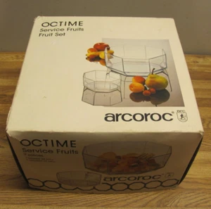 Vintage ORCOROC Octime 7 Piece Fruit / Dessert Bowl Set New In Open Box France - Picture 1 of 6