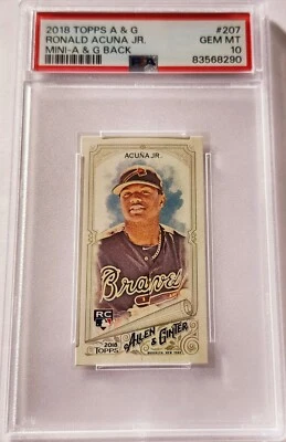 RONALD ACUNA JR. RC 2018 Topps A&G Mini- A&G Back PSA Gem Mt. 10 FREE SHIPPING! - Image 1 of 2