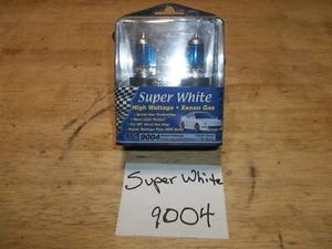 2 Pack 9004 HB-1 Head Light Bulb Simulated HID Super White 509004PW FREE SHIP! - Picture 1 of 2
