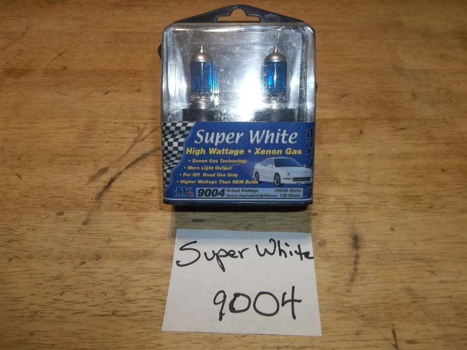 2 Pack 9004 HB-1  Head Light Bulb Simulated HID Super White 509004PW FREE SHIP! - Image 1 of 2