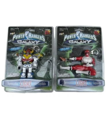 VTG 1999 Power Rangers Lost Galaxy Squeezable Light With Keychain Lot Of 2 - Image 1 of 4