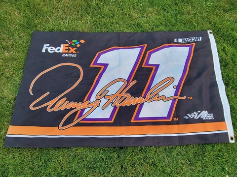 Denny Hamlin Fedex Joe Gibbs Nascar 3' x 5' Flag Banner Cover