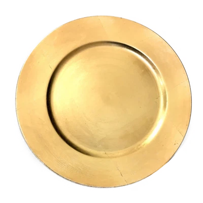50 x Platzteller Teller Unterteller Deko Teller  Gold Hochzeit  33cm dekowelten - Bild 1 von 3