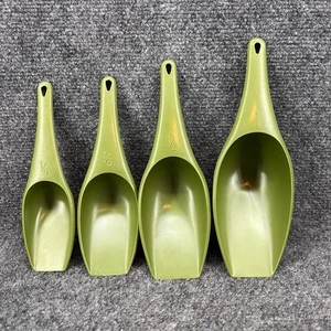 Vintage Foley Style Avocado Green Measuring Cup Scoop Set 1/4 - 1 cup Nesting 4 - Picture 1 of 9