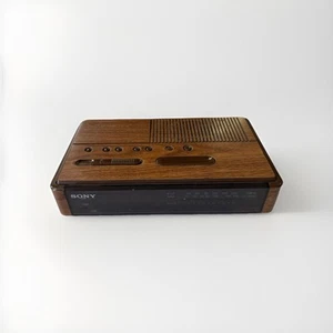 Sony ICF-C400 Dream Machine sveglia radio AM/FM retrò venature legno unità pulita. - Foto 1 di 6