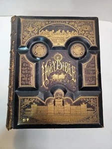 188-'s THE HOLY BIBLE PARALLEL COLUMN EDITION ILLUSTRATED FAMILY BIBLE See Photo - Imagen 1 de 24