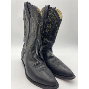 Botas Siete Leguas De Colección Para Hombres 8.5 Vaquero Occidental Cuero Genuino Punta - Imagen 1 de 9