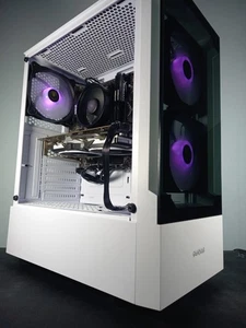 White Custom Gaming PC | R5 3600 | 16GB RAM | RX 580 8GB | SSD+500GB | WIFI - Picture 1 of 7