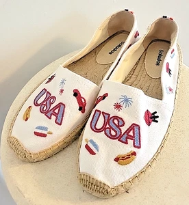 SOLUDOS EE. UU. La Alpargata Original Zapatos Sin Cordones Talla US 7-7.5 Nuevos - Imagen 1 de 7