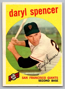 1959 TOPPS #443 DARYL SPENCER GIANTS - Picture 1 of 3