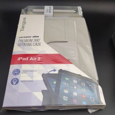 Targus Versavu Slim iPad Air 2 Case 360° Rotating w/ Stylus White Open Box - Image 1 of 4