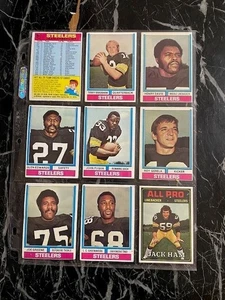 1974 Topps Football Pittsburgh Steelers team set Bradshaw, Greene - Picture 1 of 6