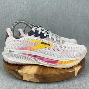 Brooks Ghost 17 Shoes Womens Size 7 D Wide Gray Sneakers Running Athletic Pink - Picture 1 of 10