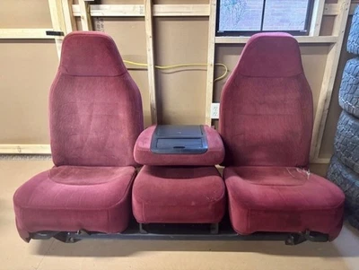 Ford F-150 Bronco 92-96 92-97 F250 F350 40/20/40 cucharones con asiento/consola de salto OEM Foto 1 de 4