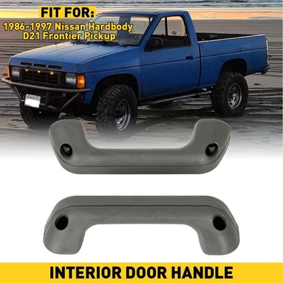 Para 1986-1997 Nissan Hardbody D21 Frontier Pickup apoio de braço puxador de maçaneta da porta par - Imagem 1 de 4