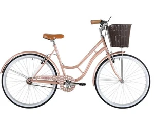 Barracuda Lacerta Women's Bike Rose Gold 19" Frame 26" Wheel with Basket BOXED - Picture 1 of 3
