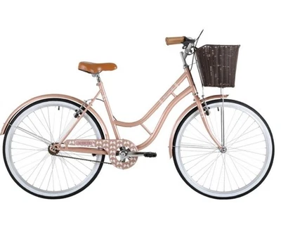 Barracuda Lacerta Women's Bike Rose Gold 19" Frame 26" Wheel with Basket BOXED - Image 1 of 3
