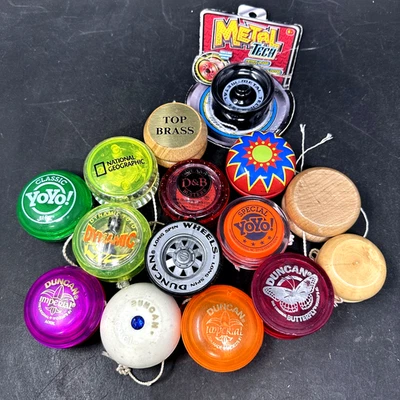 Duncan Yo-Yos - Butterfly Imperial Gem Wheels + Metal Tech + Lot of 15 - Vintage - Image 1 of 4