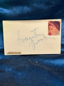 Dorothy Malone "The Big Sleep" "Basic Instinct" Signed Autograph Index Card - Picture 1 of 2