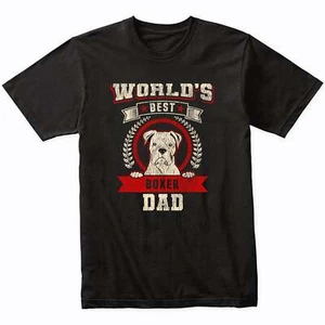 World's Best Boxer Dad Dog Breed T-Shirt - Boxer Shirt - Picture 1 of 5