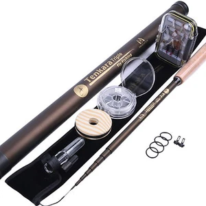 12FT Tenkara Fly Rod Combo Telescoping Fly Fishing Pole & Flies & Line & Box  - Picture 1 of 8