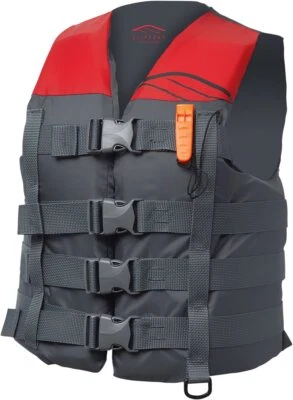 Slippery Hydro Nylon Life Vest Charcoal/Red SM/MD - Image 1 of 2