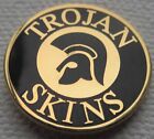 Trojan Skins Circle Enamel Pin Badge Black / Gold