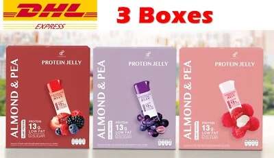 3 X Pananchita Protein Jelly Berry Lychee Grape Almond & Pea 10 Sachets — 第 1/4 张图片