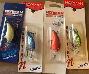 4 Vintage Norman Lures Deep Tiny N - Picture 1 of 8