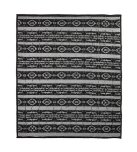 Ralph Lauren RRL Black Cotton Jacquard Quilt Camp Blanket 72" x 62" New - Picture 1 of 4