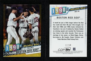 2020 Topps Decades Best Chrome Series 2 Teams Gold /50 Boston Red Sox #DBC-80
