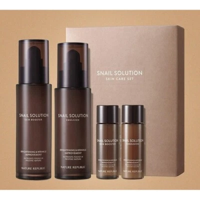 Nature Republic Snail Solution Skin Care (4 Items) Toner Emulsion K-beauty - Image 1 of 3