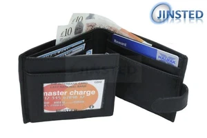 Billetera de cuero grande de lujo de alta calidad para caballeros sección 15 tarjetas y notas RFID W0037 - Imagen 1 de 3