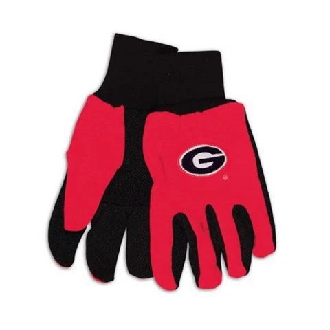 Georgia Bulldogs Two Tone Gloves - Adult Size [NEW] NCAA Work Glove Cold Cover