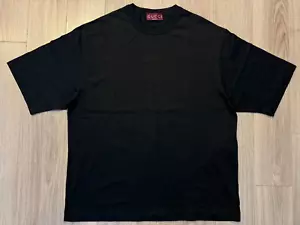 Gucci Cotton Jersey Tee Shirt with Embroidery black sz L - Picture 1 of 4