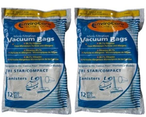 {24} Compact Tri-Star canister vacuum cleaner bags for C6, C8, C9, C80, CXL, EXL - Picture 1 of 3
