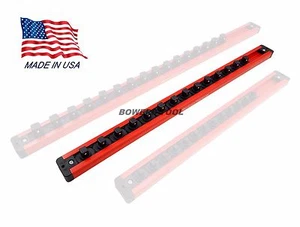 Mechanics Time Saver 3/8 in Drive Lock A Socket Magnetic Rail Rack MTS USA Made - Picture 1 of 2