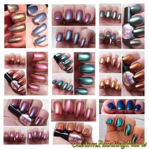 Make Chameleon Nail Polish x10 Multi Ultra Fast Color Changing Pearl Pigment Kit - Picture 1 of 44